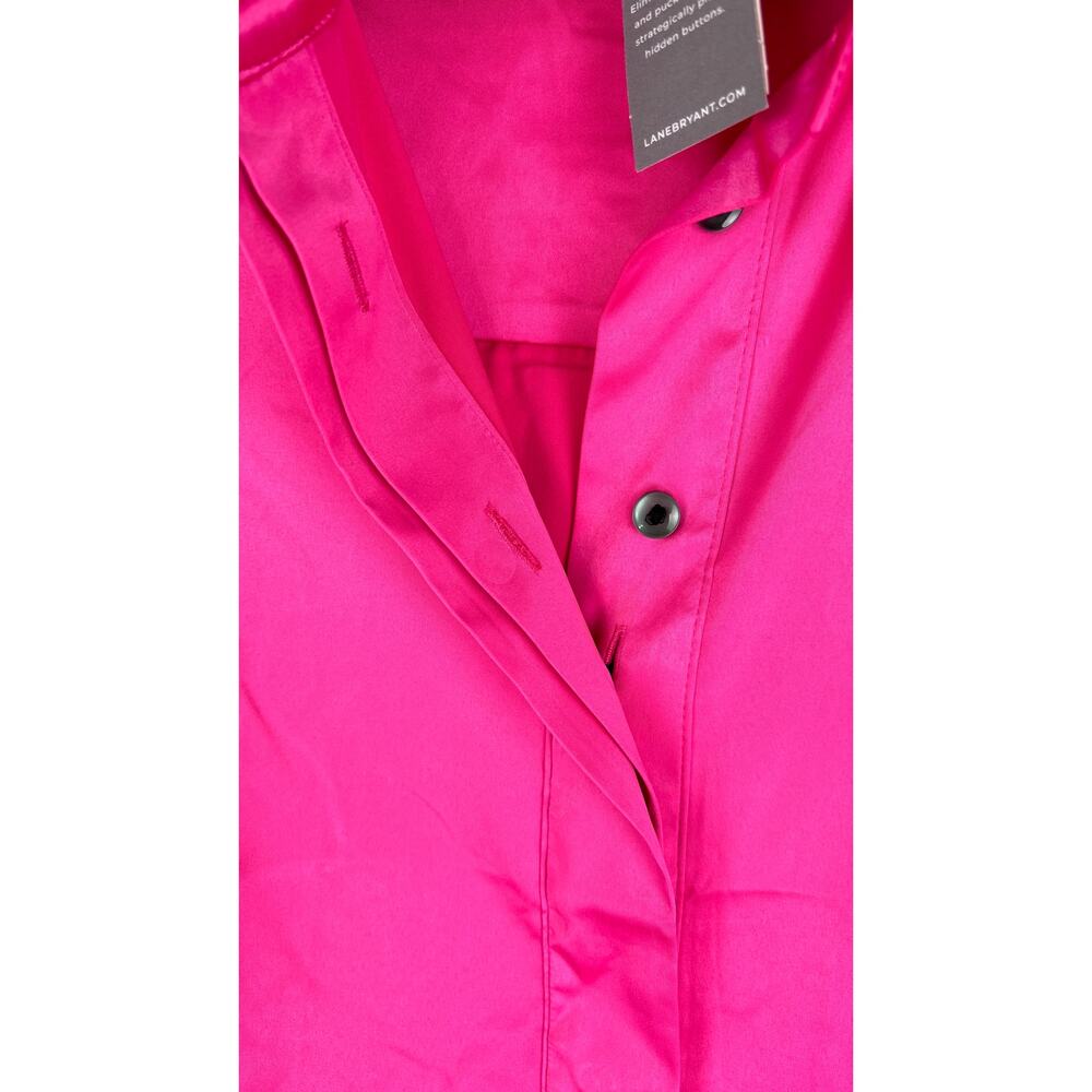 Lane Bryant No Peek Collared Button Front Satin S… - image 4